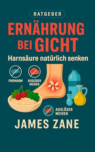 Gicht im Griff: Harnsäure senken : Purin- & fruktosearm essen – Auslöser meiden, Anfälle vorbeugen – alltagstaugliche Rezepte, Lebensmitteltabelle, Einkaufslisten & 4-Wochen-Plan (evidenzbasiert)
