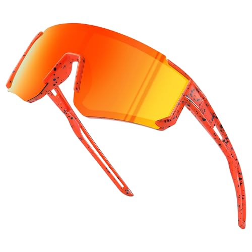 Image of Fanshen Kids Baseball Sunglasses for Boys Girls Ages 3-12, Sports Polarized Youth Baseball Softball Sunglasses UV Protection