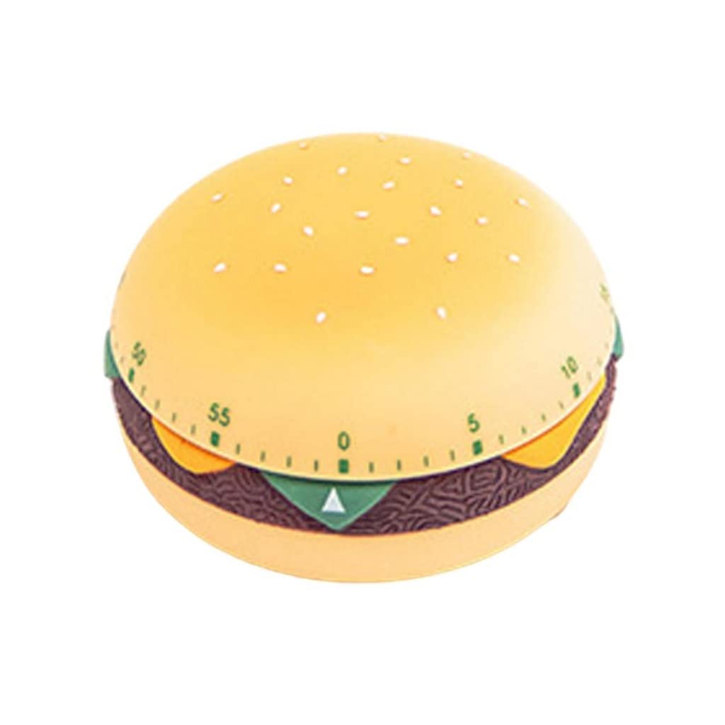 Timer, Kitchen Cooking Timer Burger Shape 60 Minutes Mechanical Management Tool(D)
