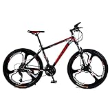 【Excelente sistema】: Los frenos de disco mecánicos delanteros y traseros de las bicicletas de carretera pueden ayudar a los ciclistas a mantenerse seguros incluso a altas velocidades y terrenos bajos. También puede controlar mejor cuándo y dónde detenerse. El marco resistente con horquillas de suspensión delantera y bombas de suspensión trasera puede hacer frente a golpes e inclinaciones, lo que la convierte en una bicicleta de montaña duradera y estable.
