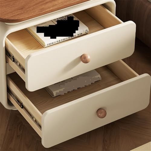 Table de chevet en bois rose compacte pour ranger les petits objets - 5