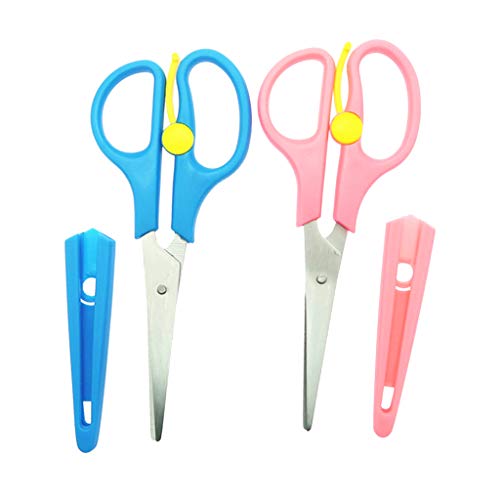 Homyl 2 peças de tesouras de aço inoxidável para costura de tesoura e capa