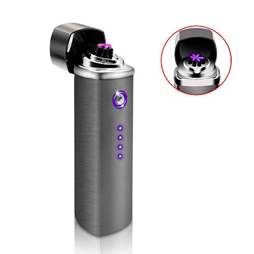Dibikou Electronic Triple Arc Lighter Cigarette Rechargeable Flameless Windproof Plasma Creative Metal Cigar