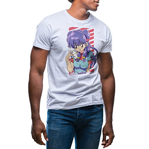 GR8Shop Ranma 1/2 Shampoo Anime Lover T-Shirt Maglietta Bianca per Uomo Size M