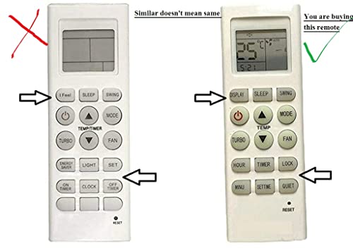 Image of VNQ Ac Remote Compatible with Lloyd Ac Remote no-36 (Your Old Remote Must be Exactly Same) (Next-1)