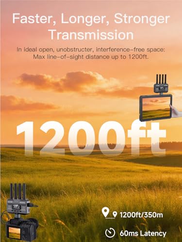 Image of Accsoon CineView HE Wireless Video Transmission HDMI Transmitter&Receiver Dual-Band 60ms Latency 1200FT Range UVC Livestreaming 4 Devices Monitoring, Compatible Cineview M7 Pro /SE /2 SDI for Filmmaking