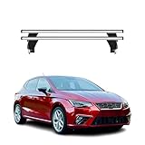 OMAC Barres de Toit transversales en Aluminium pour Seat Ibiza V 2017 2026 – Antivol – Rainure en T – Testées City Crash – Charge Max 50 kg Noir