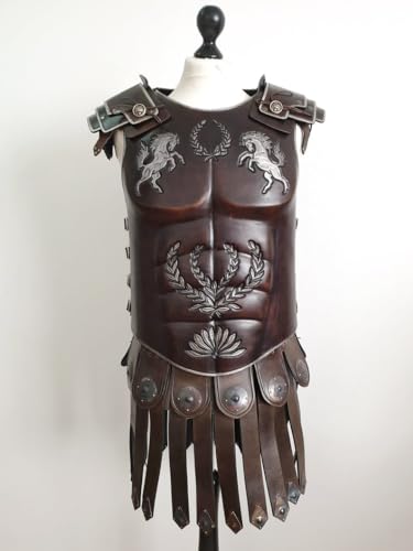 NauticalMart Roman Armor and Pauldrons Fantasy Leather Armour Costume for LARP and Cosplay