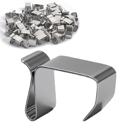 Y.A. LOTUS 50 Pcs Gutter Clips for Hanging Outdoor Lights, Premium Steel Gutter Hooks for Xmas Halloween Seasonal Rope Mini Decoration String Lights