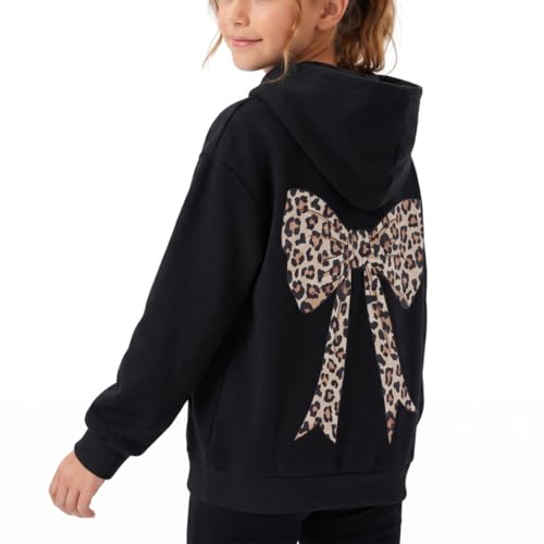 Image of WELAKEN Cotton Hoodie Sweatshirt for Girls Kids & Teens Long Sleeve Pullover with Kangaroo Pocket