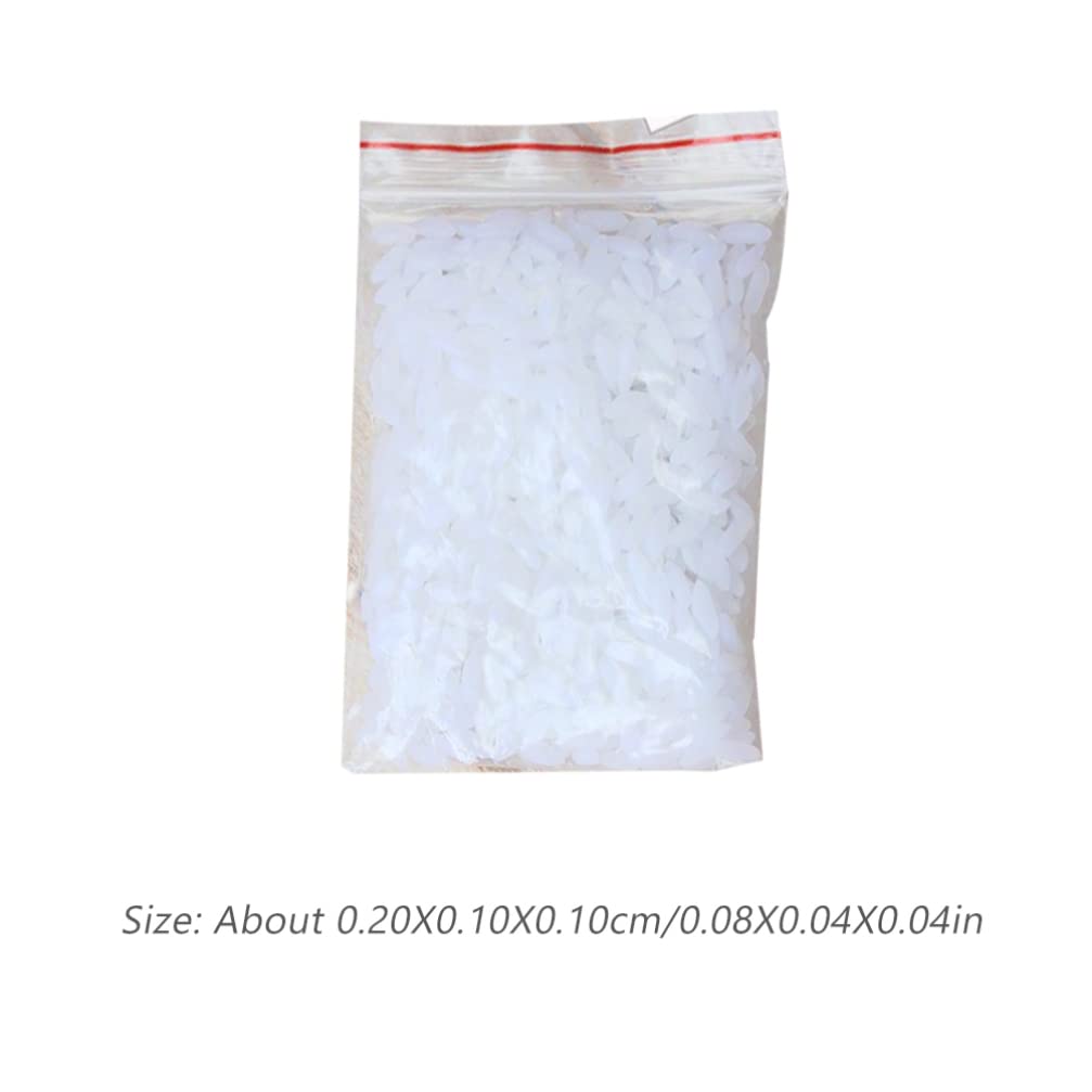 Artificial Fake Rice Food Model: 2 Bags Simulation Vegetable White Rice Home Kitchen Table Cabinet Shop Market Model