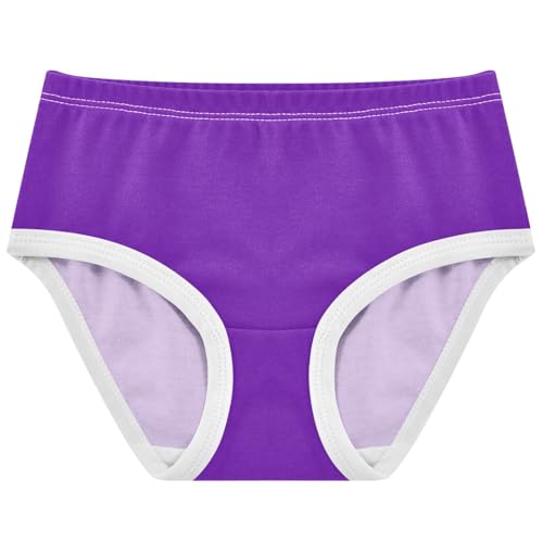 Joisal Toddlers Underwear Floral 2t Cotton Panties Little Girl Artistic Briefs Kids Undies Purple