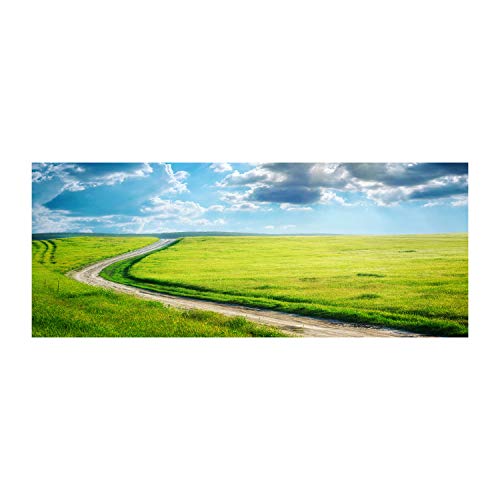 Crédence de cuisine paysage vert 125x50 fond de hotte design prairie