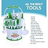 Curious Chef Kids Cooking Utensil Caddy - Durable Dishwasher-Safe & Kid-Safe Utensils - Real Baking Supplies & Kitchen Tools for Chefs - Complete Cooking Tool Set - White/Green, 30 Piece Set #3