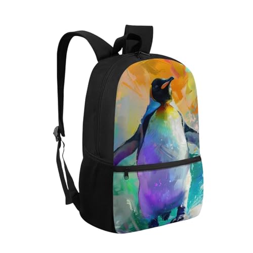 YEXIATODO Penguin Boys Backpack with Shoulder Strap School Bag for Kids Teen Girls School Backpack Aesthetic School Bags Built With Padded and Made From Easy-To-Clean Polyester2