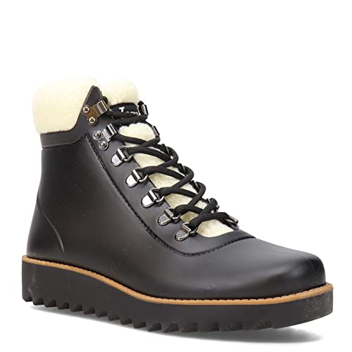Jambu Women's Rainey Hiker Waterproof Ankle Boot, Black/White Faux Fur, 7.5
