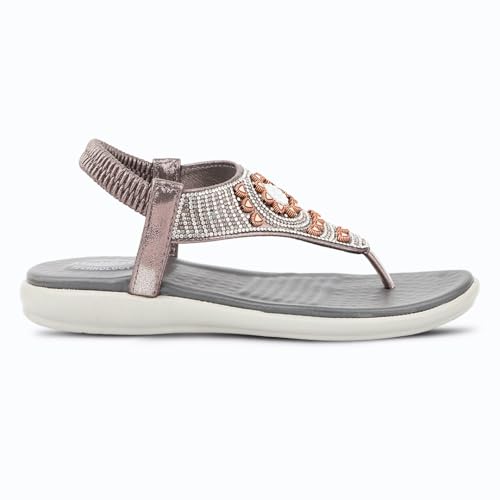 Image of Medifeet Elegance Beadwork Slingback Sandals for Women with Plush Cushion Footbed