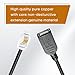PLEASANTLY USB to Rj9 Female to Male, 4p4c 4-Pin Adapter, Compatible with Most Avaya Landline Phones (RJ9 Male to USB female30cm)