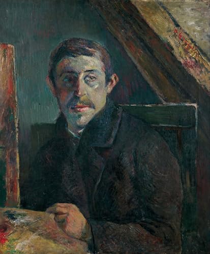 Toile Paul Gauguin autoportrait deco salon salon poster vintage chic 60x90cm