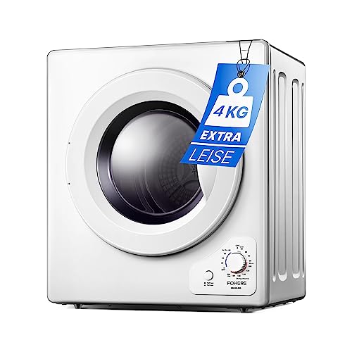 4KG Vented Tumble Dryer with Sensor Dry, FOHERE 1200W Compact Tumble Dryer with Stainless Steel Tub,...