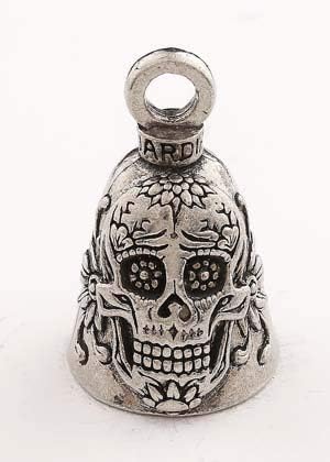 SUGAR SKULL GUARDIAN BIKER BELL WITH HANGER