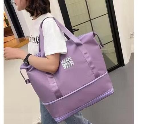 Large Storage Carry Bag for Travel Essentials Gym Gear and Weekend Packing Pack of 1 Purple-picture-29