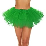 Zando Green Fairy Skirt Women Halloween Costumes Adults Tutu Skirts for Women Tinkerbell Costume Dark Green Fluffy Skirt Womens Tutu Tulle Skirt High Waist Layered Skirt Green Tutu One Size