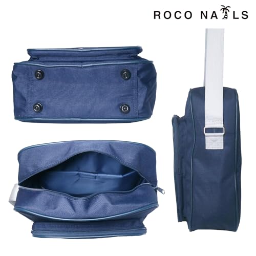 ROCO NAILS ロコネイル タテ型 ショルダーバッグ スクールバッグ スクバ 高校生 女子 通学 JK (ネイビー/ライトブルー)