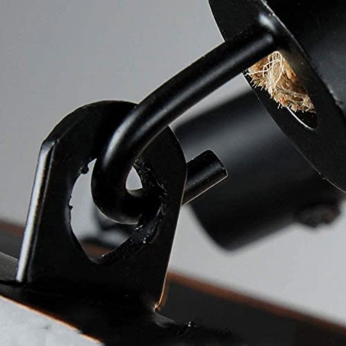 Bougie Vintage en métal noir et or corde de chanvre E14 - 2