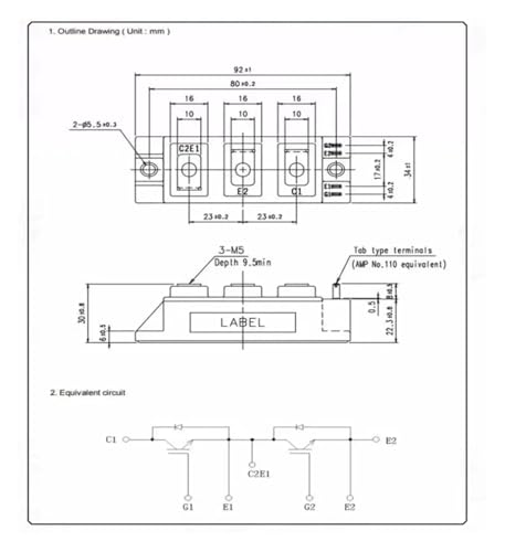 Module d'alimentation 2MBI100U4A-120-50 contre les surcharges - 3