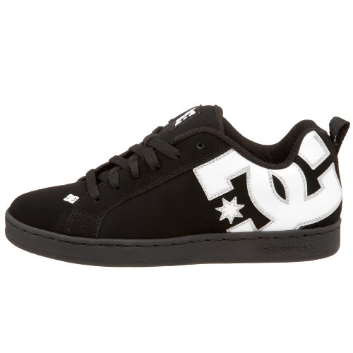 DC Shoes DC Men's Court Graffik Sneaker,Black/White/M.Silver,11 M, 11 M US