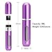 JTDEAL Perfume Bottles (5ml, 4pcs), Travel Refillable Perfume Atomizer Spray Bottle, Fragrance Empty Bottle with Window, Fits in Your Purse, Pocket or Luggage (Metalic - Black, Blue, Purple, Pink)