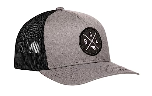 Image of HAKA State City Trucker Hat for Men & Women, Adjustable Baseball Hat, Mesh Snapback, Sturdy Outdoor Black Golf Hat