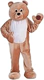 Lormaka Plush Honey Bear Mascot Adult Sized Costumes Bear Outfit, Brown