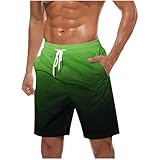 Mens Beach Shorts for Vacation Fashion Athletic Joggers Big and Tall Elastic Waist Swim Shorts with Pockets