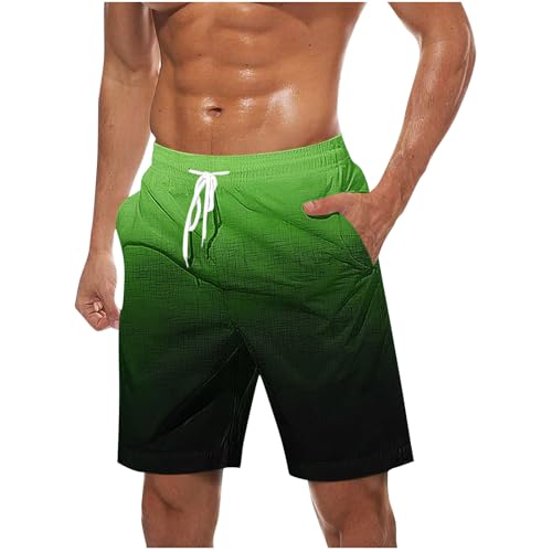 Mens Beach Shorts for Vacation Fashion Athletic Joggers Big and Tall Elastic Waist Swim Shorts with Pockets