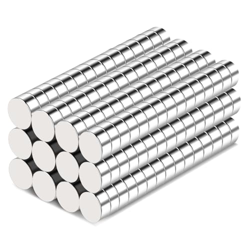 Image of TRYMAG 160Pcs Refrigerator Magnets, 6x3mm Small Round Rare Earth, Multi-Use Disc Tiny Neodymium Magnets for Fridge, Premium Cylinder Office for Whiteboard, Crafts, Nail Cutter