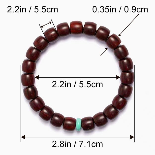 Handmade Beaded Bracelets for Men & Women, Wooden Mens Bead Bracelets Couples Bracelets Comfortable for Daily Wear Birthday Gift for Men Women2
