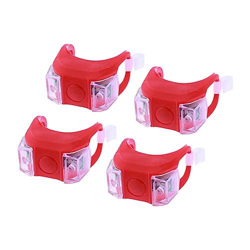 SUPVOX 4Pcs LED Bike Lights Front and Rear Tail Lamp High Brightness Cycling Safety Light with Modes for Accessories Red