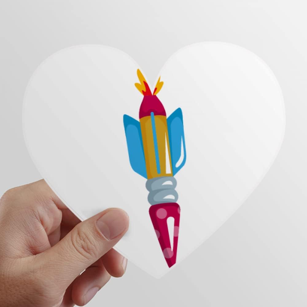 DIYthinker Universe and Alien Rocket Heart Vinyl Sticker Bicycle Bottle Decal