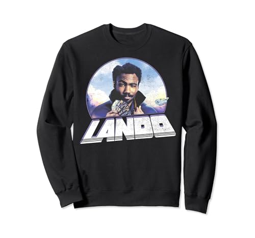 Sweatshirt Star Wars Lando Profile pull col rond noir pour homme et femme passionnés de science-fiction