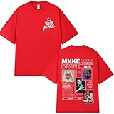 Camisetas Gráficas De Rapero Myke Towers, Ropa para Hombres Y Mujeres, Camiseta De Gran Tamaño De Hip Hop a La Moda, Camisetas De Manga Corta Unisex (G 2XL)