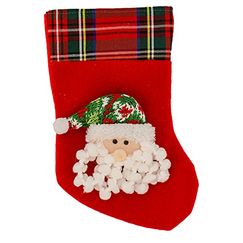Magizi Meia Carinha Noel Xadrez 25Cm - M34-2108 - Yangzi, Verde