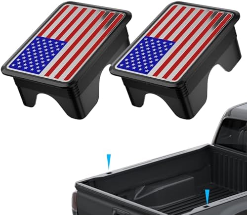Ram 1500 American Flag Stake Pocket Covers, Rear Truck Bed Rail S...