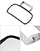 QWORK Stainless Steel Convex Mirror, Over Door Rectangular U-Bracket Rearview Mirror for Tractors, Forklifts, Trucks
