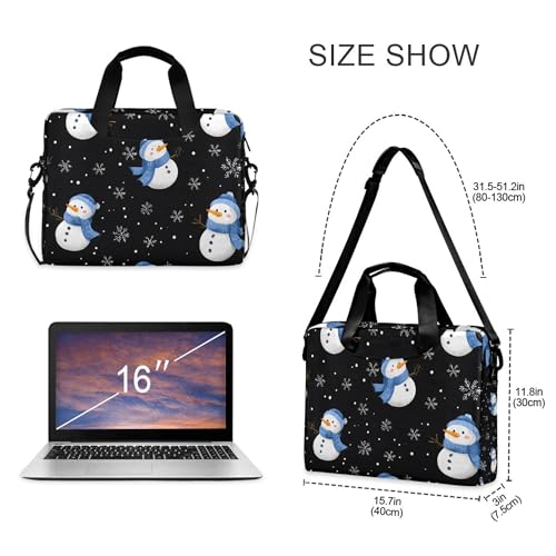 Funda Maletín para Portátil Snowman Snowflake 13 a 15.6 pulg miniatura 4