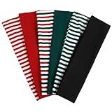 TERSE Headbands for Women Short Hair Striped Headbands Non Slip Elastic Sweat Hairbands Soft Fabric Hairbands Workout Yoga Running Sport Hair Accessories