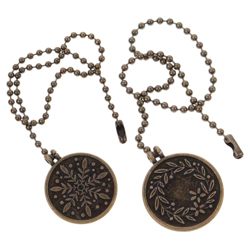 Operitacx Extensor de Cadena para Ventilador de Techo Decorativo de Metal de Cadenas Colgantes para Lámparas de Mesita de Noche Diseño Vintage con Disco Reemplazo Resistente y Fácil de