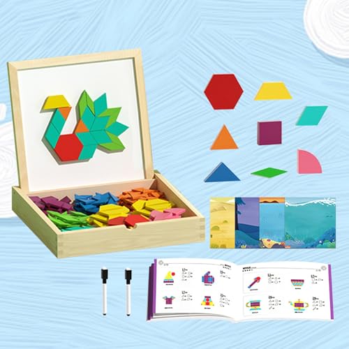 Puzzle de formes géométriques en bois pour motricité fine et logique