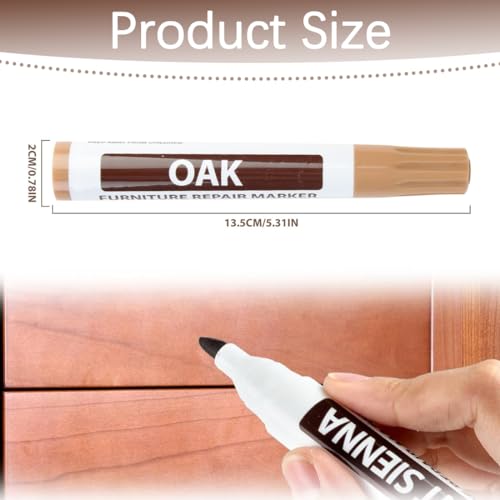 PLKSEI 5 Stück Möbelreparatur Holzmarker Reparatursätze für Möbel kratzen Reparatur von Möbeln Holzmarker Wachsstifte, für Flecken Kratzer Holzböden Tische Schreibtische, Schreiner Bettpfosten